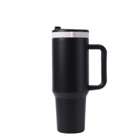 Gobelet isotherme sous vide 40 oz avec logo personnalisé, en acier inoxydable, pour voiture, avec poignée, seau à glace de luxe léger, grande capacité