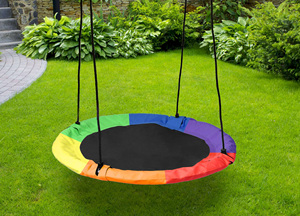 Balançoire de <span class=keywords><strong>nid</strong></span> rond pour enfants en plein air soucoupe volante balançoire de <span class=keywords><strong>nid</strong></span> d'arbre balançoire de jardin pour adultes - Product Image 3