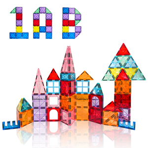 Shinlecobe juguetes magnéticos azulejos magnéticos 60 piezas Set para mayores de 3 años bloques de construcción para niños STEM educación juguete para regalo para niños y niñas - Product Image 2
