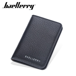 กระเป๋าใส่บัตรผู้ชายแบรนด์ Baellerry หนัง PU บาง ช่องใส่บัตรหลายช่อง สำหรับใส่บัตรธุรกิจ สีดำ/สีน้ำตาล ขนาด 4 นิ้ว - Product Image 5