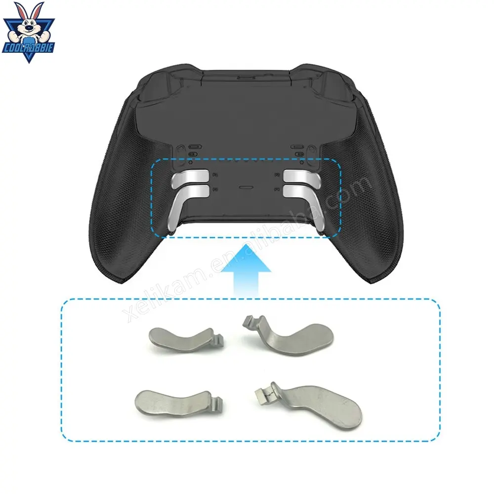 CoolRabbie Metal Alloy 4 in 1 Paddle Repair Paddles Swap Replacement Trigger For XBox One Elite Series 2 Controller Mod