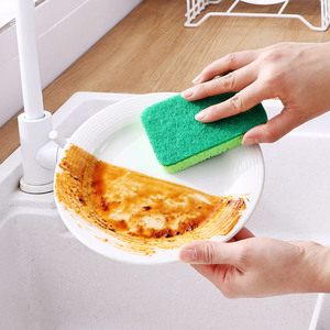 Esponja gruesa para lavar platos, rectangular, verde, para limpieza de cocina, para ollas y sartenes, paquete de 50 - Product Image 4