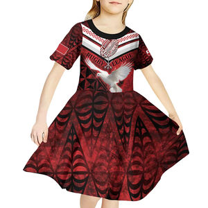 Personalizado <span class=keywords><strong>Tonga</strong></span> Rugby Tribal <span class=keywords><strong>Tattoo</strong></span> Kid Vestido de manga corta Mate Ma'a <span class=keywords><strong>Tonga</strong></span> Vestido para niños - Product Image 2