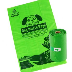 High Quality Certificated <b>Compostable</b> Cornstarch PLA PBAT Biodegradable Eco-Friendly Dog Poop <b>Bags</b> ASTM D 6400 Certified - Product Image 1