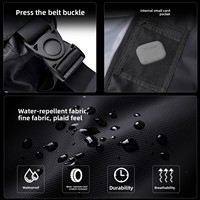 TANGCOOL Sac à bandoulière antivol pour hommes, sac à dos triangulaire résistant à l'eau avec plusieurs poches pour les voyages et les déplacements
