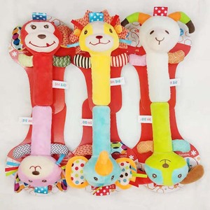 Dessin animé Animal main cloche bébé O-<span class=keywords><strong>1</strong></span> ans poignée style <span class=keywords><strong>hochet</strong></span> pour apaiser bébé jouets en peluche animal Babyhand secouer bâton jouet - Product Image 3