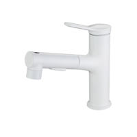 Robinet de lavabo moderne ELOILO gris à poignée unique, mitigeur eau chaude et froide à trois modes avec douchette extractible, pour salle de bain