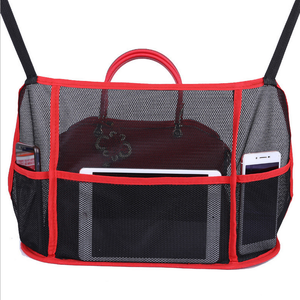 Holder Bin Black car Net Pocket Handbag Holder, Car Purse Holder Between Seats