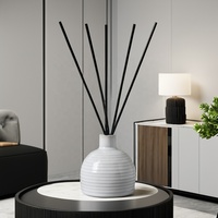 Récipient diffuseur en céramique écologique réutilisable décoration de la maison diffuseur de parfum d'eucalyptus ensemble de bouteilles de diffuseur de roseau en céramique