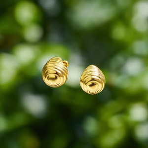 ต่างหูแฟชั่นแบบติดหู สแตนเลส 316L ชุบทอง PVD ทนทาน เป็นมิตรต่อสิ่งแวดล้อม - Product Image 3