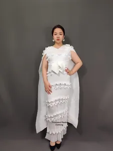 Miyake Chất Lượng Cao Mùa Hè Giản Dị xếp li Ăn Mặc Châu Âu Mỹ Ánh Sáng Sang Trọng Sexy Phong Cách Cho Cộng Với Kích Thước Cross-Biên Giới Thiết Kế - Product Image 6