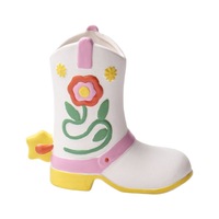 Petit Vase de botte de Cowboy Vase de botte de Cowgirl mignon Décor d'étagère en céramique colorée pour la maison ou le bureau Unique Porte-fleur Funky excentrique