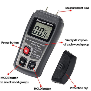 Humidimètre numérique pour bois professionnel 0~99,9% Hygromètre pour bois Outil portable Affichage LCD Détecteur d'humidité du bois - Product Image 5