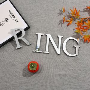 Acrylic Alphanumeric <b>Number</b> Front Letter 3D Wall Sticker Birthday Wedding Party Decoration EVA Silver Wall <b>Poster</b> 15CM - Product Image 6