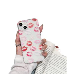 Coque de téléphone souple avec impression de lèvres colorées et trous fins pour iPhone X Xs Xr 7 8 11 12 13 14 15 16 Pro Max - Product Image 6