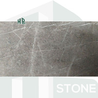 HDSTONE Pierre de marbre naturel Dalle de marbre gris de Bulgarie Sol en marbre de grande taille avec veines blanches