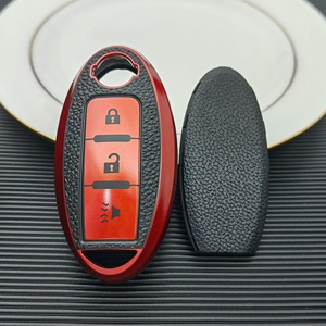 Vente en gros de clés de voiture en TPU à motif en cuir noir à 3 boutons pour <span class=keywords><strong>Nissan</strong></span> Leaf <span class=keywords><strong>Qashqai</strong></span> J11 J10 X-Trail T32 Versa Note - Product Image 3