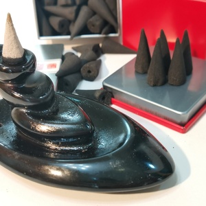 Black Natural Charcoal <b>Incense</b> Cone Unscented <b>Incense</b> Cones <b>Backflow</b> <b>Incense</b> Cones - Product Image 5