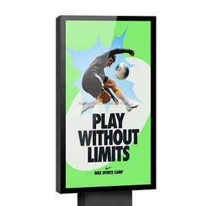 Độ sáng cao ánh sáng mặt trời có thể đọc được đường phố công viên IP65 không thấm nước LCD hiển thị quảng cáo 55 ''ngoài trời biển đứng kỹ thuật số biển - Product Image 1