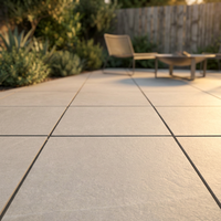 Carreaux de porcelaine extérieurs élégants en grès beige gris, épaisseur 20 mm, dalles de pavage robustes pour véranda, 600x600 mm