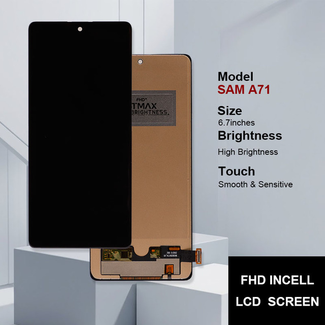 Premium Factory Made 6.7 Inch Incell LCD Screen for Samsung Galaxy A71 Display Touch Digitizer Assembly High Brightness