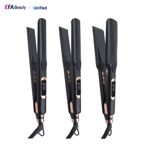 Brosse lissante à vapeur professionnelle en céramique électrique EFA S36 avec écran LCD, protection contre la surchauffe, chauffe rapide pour la maison et l'hôtel - Product Image 1