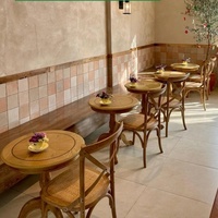 Meubles de restaurant commerciaux en bois en gros, OEM ODM, dessert, café, bar, tabourets de cuisine, ensemble de chaises de salle à manger