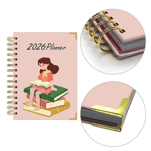 Bán buôn 2025 tùy chỉnh A5 hàng tháng kế hoạch máy tính xách tay undated xoắn ốc Tạp Chí loạt da vải PVC <span class=keywords><strong>PP</strong></span> bìa giấy kích thước A4 Quà Tặng - Product Image 5