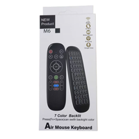 M6 Wireless Mini Android TV Box PC Keyboard dengan Air Mouse & Remote Control Frekuensi 2.4GHz Kode Tetap Bahan Plastik