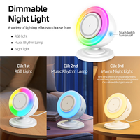 Chargeur sans fil magnétique multifonctionnel avec haut-parleur Bluetooth, veilleuse LED à intensité réglable pour la décoration de la maison, chambre, bureau, cadeau