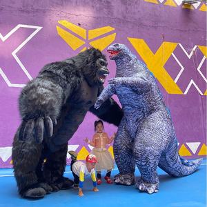 ชุดมาสคอตการ์ตูนก็อดซิลล่า คิงกอริลลา และฮัลค์แบบเป่าลม สำหรับฮาโลวีนและงานคาร์นิวัล พร้อมอุปกรณ์ประกอบการแสดงเดินเล่น - Product Image 5