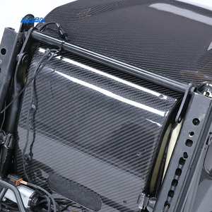 Sièges baquets sport légers noirs sur mesure avec support élevé en fibre de carbone pour Porsche Taycan - Product Image 6