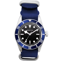 Montre-bracelet mécanique automatique de luxe en acier inoxydable avec logo personnalisé, 3 ATM, pour plongée sportive, pour homme