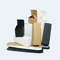 Petites Boîtes d'Emballage Personnalisées Simples en Carton Noir et Blanc pour Rouge à Lèvres, Cosmétiques, et Petites Bouteilles de Parfum