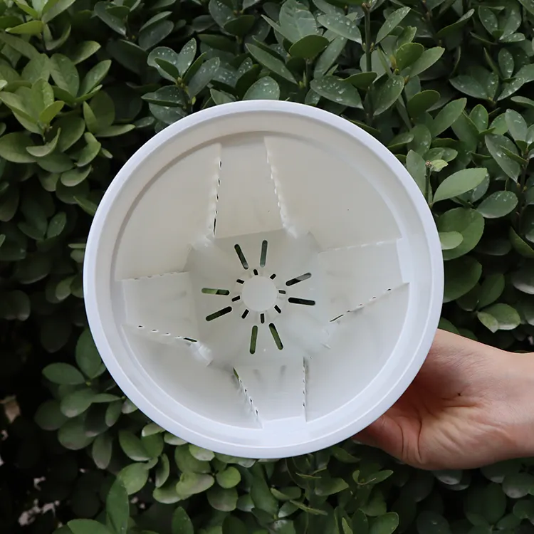 2023 New Model Flower Pots Decorative Pot Flowers White Bowl Plastic Flower Pot For Indoor Decoration