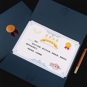 Wholesale Custom Printing A4 File Certificate Holder Foil Stamp Paper Diploma Cover Folder for Graduation - Product Image 3
