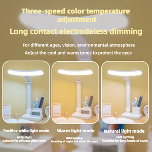 Modern Office Decorative Adjustable Operated Cordless Rechargeable Powered LED <b>Table</b> with Touch Control and Clock Alarm - Product Image 6