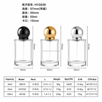 Flacon de parfum noir mat haut de gamme de luxe 50 ml, flacon de parfum 30 ml 100 ml, flacon vaporisateur de parfum vide en verre avec bouchon et boîte