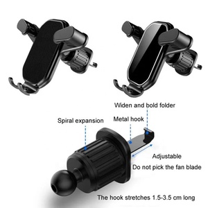 <span class=keywords><strong>Support</strong></span> de téléphone portable de voiture, grille d'aération, <span class=keywords><strong>support</strong></span> de téléphone portable de voiture, Induction intelligente, boîte personnalisée noire, Logo universel, <span class=keywords><strong>support</strong></span> de téléphone portable de voiture - Product Image 2