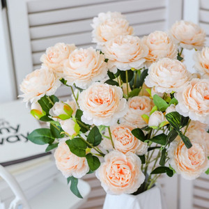 Fleur <span class=keywords><strong>de</strong></span> pivoine en soie à tige unique <span class=keywords><strong>de</strong></span> 55 cm pour mariage, maison, fête, hôtel, décoration <span class=keywords><strong>de</strong></span> <span class=keywords><strong>rebord</strong></span> <span class=keywords><strong>de</strong></span> fenêtre, arrangements floraux artificiels - Product Image 3