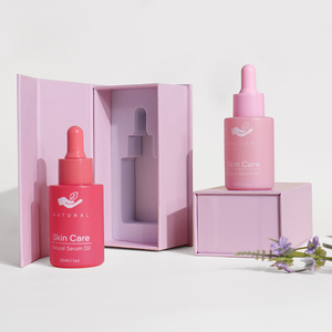 Confezione cosmetica di lusso 30ml di colore personalizzato Logo vetro olio essenziale 1 oz siero contagocce bottiglia con scatola regalo - Product Image 6
