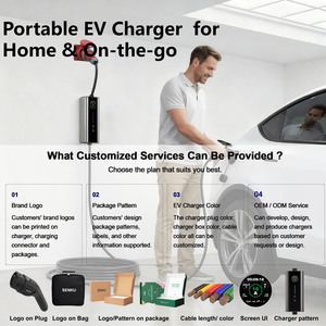 Stations de recharge AC portables Senku 11 kW 16 A Type 2 avec écran de contrôle de courant réglable, version 22 kW de puissance de sortie - Product Image 6