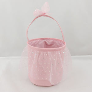 Panier de Pâques personnalisé en polyester avec poignée, idéal pour les cadeaux de mariage ou de bonbons pour enfants – Vente chaude - Product Image 3