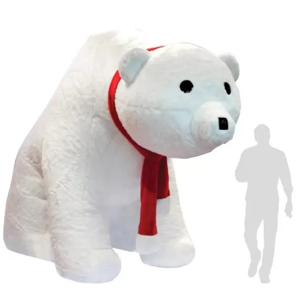 Giáng sinh linh vật màu nâu sang trọng Inflatable Santa gấu phim hoạt hình cho giáng sinh trang trí ngoài trời