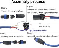 Connecteur Speakon 4 pôles à verrouillage par torsion SWieler, compatible avec les adaptateurs de haut-parleurs Neutrik NA4LJ NL4 Series