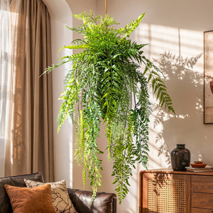 Helecho Artificial Grande Colgante, Planta Verde Exuberante de Imitación con Hojas en Cascada para Decoración Interior y Exterior, Hogar, Oficina, Patio, Venta al por Mayor - Product Image 1