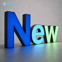 Letrero Publicitario Personalizado de Acero Inoxidable con Letras LED 3D RGB, Letras de Canal LED, Larga Duración, Resistente al Agua IP65, para Oficina