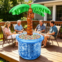 Palmier gonflable de 60 pouces, refroidisseur d'air, décorations de fête d'anniversaire, plastique écologique, thème tropical de plage en plein air