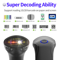 Lecteur de codes QR 2.4G portable GTCODESTAR X-3500, lecteur de codes-barres Bluetooth avec support, scanner de codes-barres 2D sans fil