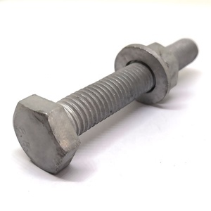 Din 933 High Strength Grade8.8 Zinc Plated Hex Head <b>Bolt</b> with Nuts - Product Image 1